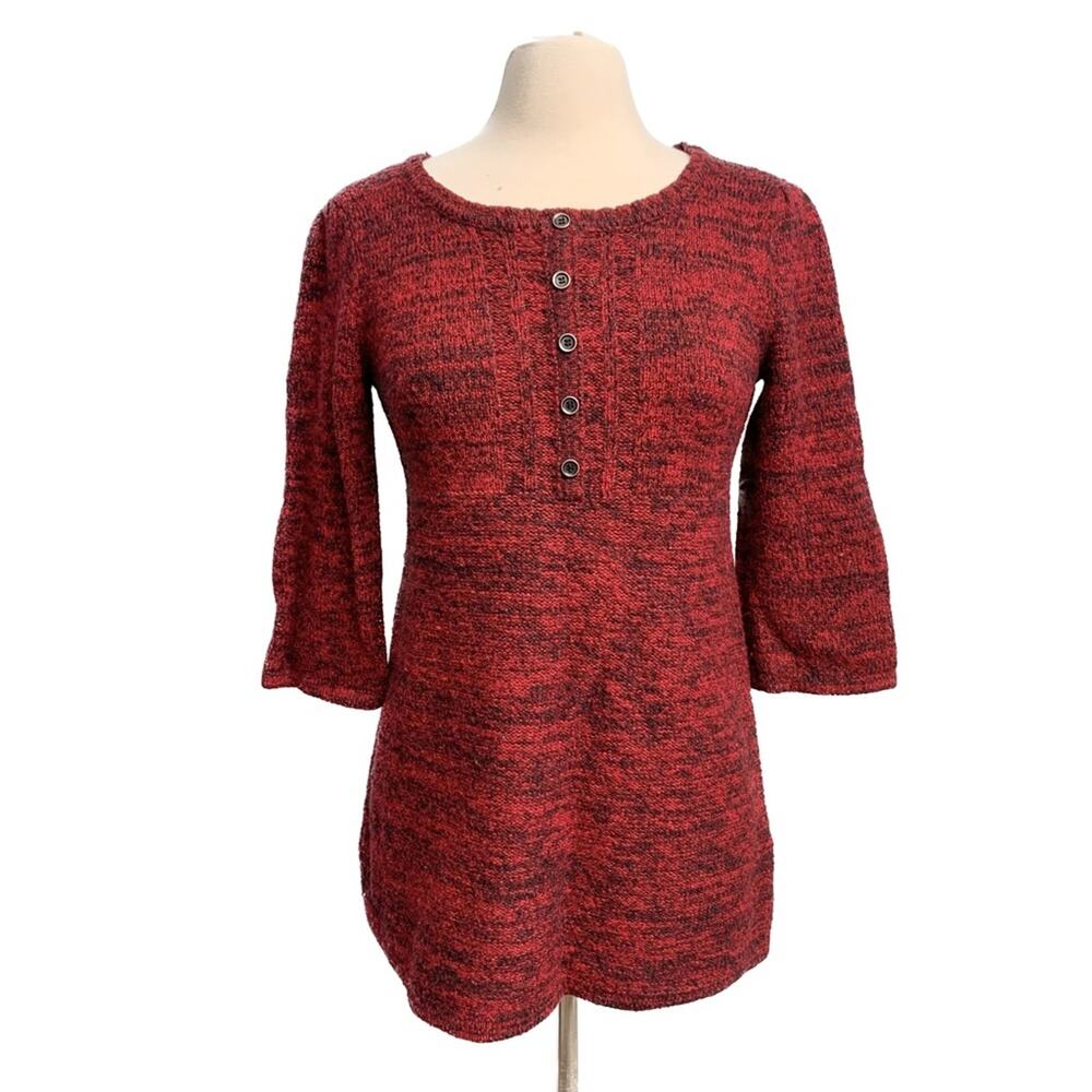 Wool Blend Henley Sweater